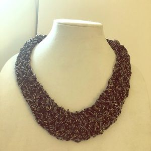 Gently loved braided beaded bib necklace 💋